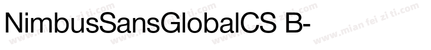 NimbusSansGlobalCS B字体转换